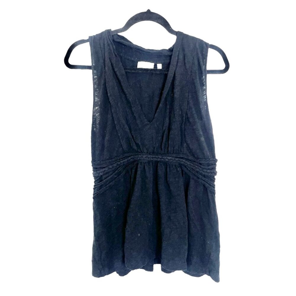 Deletta Braid Wrapped V-Neck Work Business Casual Classy Chic Top Tee Blouse